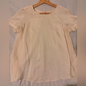 Rebecca Taylor Cream Short Sleeve Top